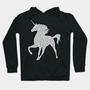 Silver Faux Glitter Magical Unicorn Hoodie